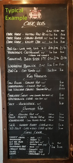 Sample of the Ale Board