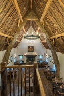 Inside the Cruck barn